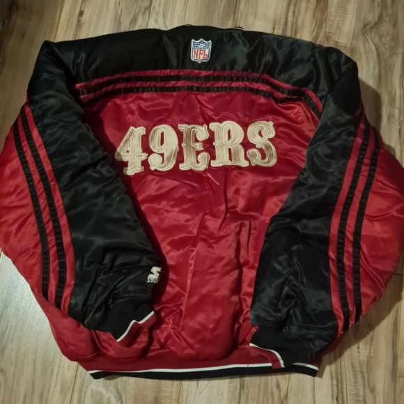 STARTER Red Satin NFL Pro Line Jacket
